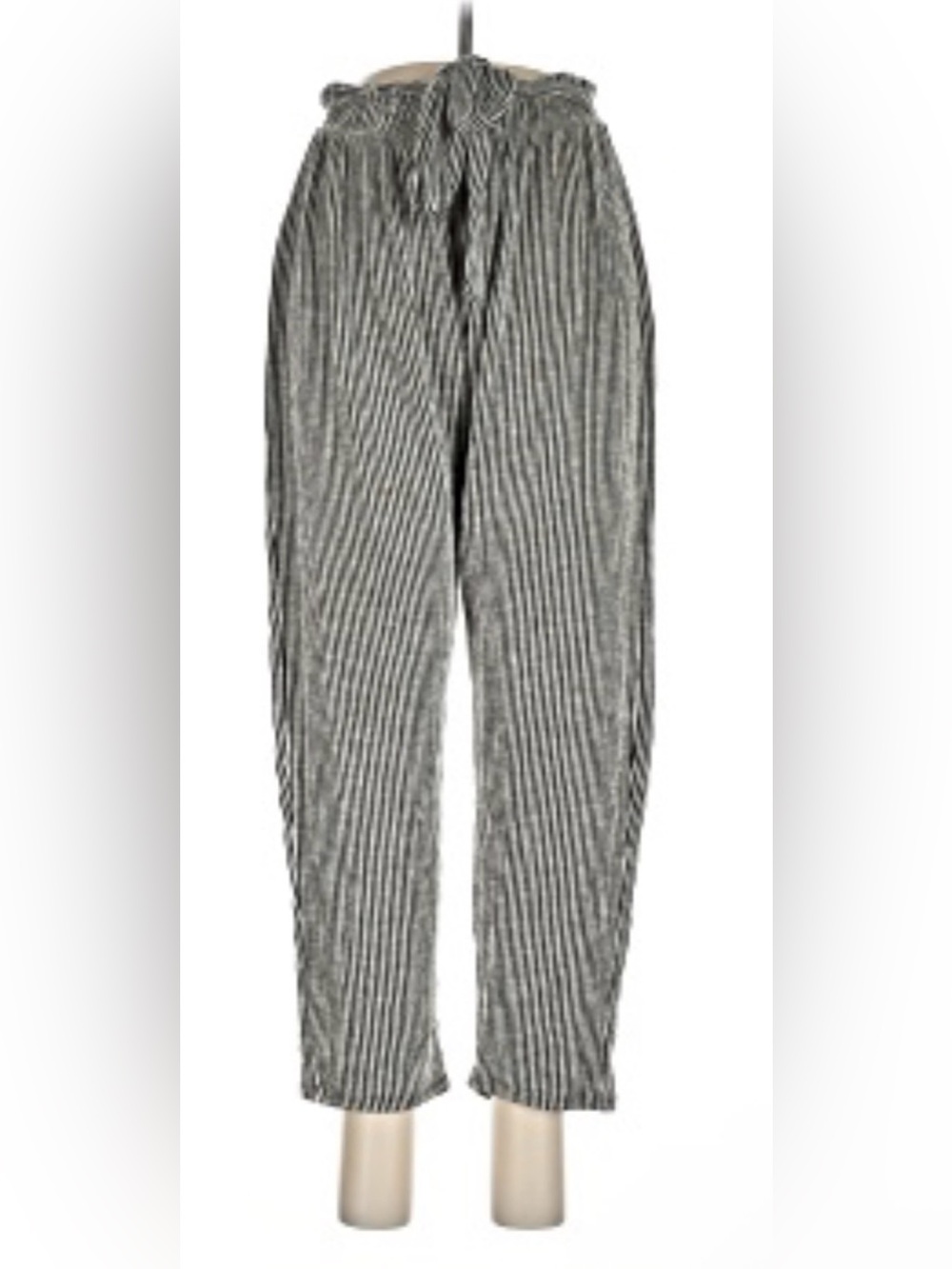 Caution To The Wind Striped Black and White Drawstring Women’s Pants